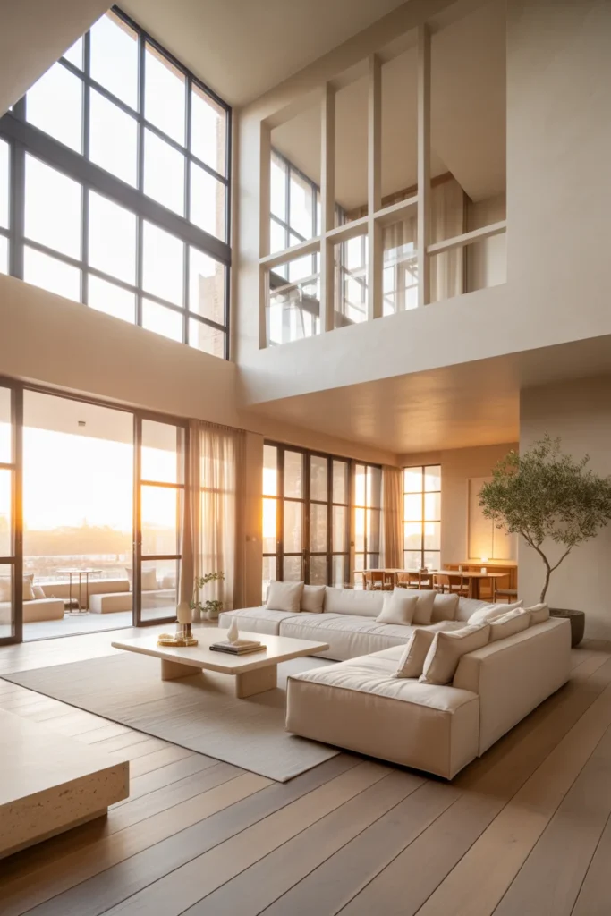 Light-Filled Living Spaces with Soaring Ceilings