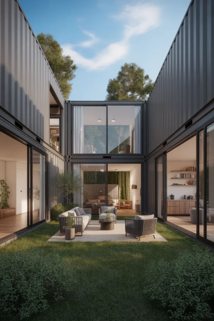 Container Home with Courtyard