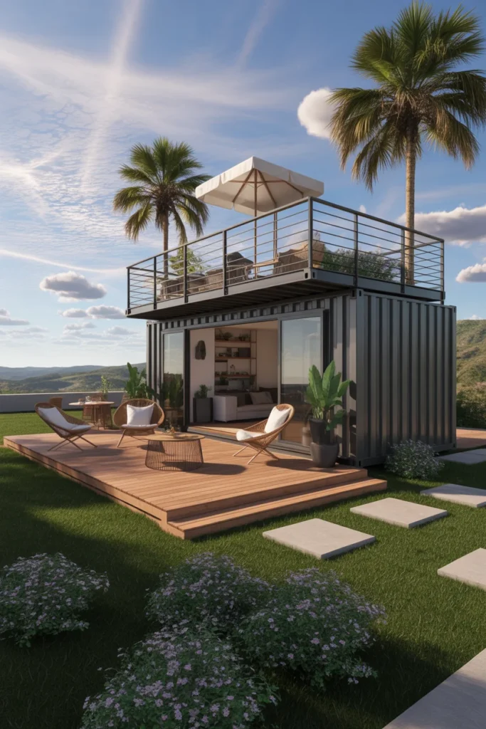 Container Home with Rooftop Deck