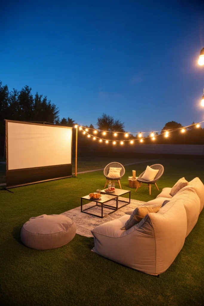 Backyard Movie Night Area