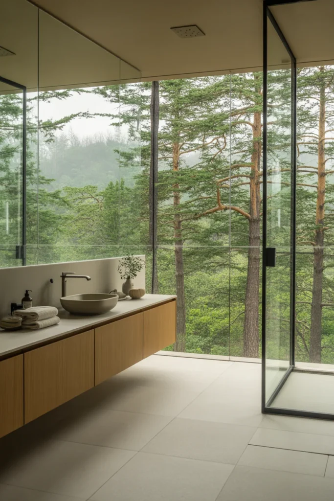 Floor-to-Ceiling Forest Views
