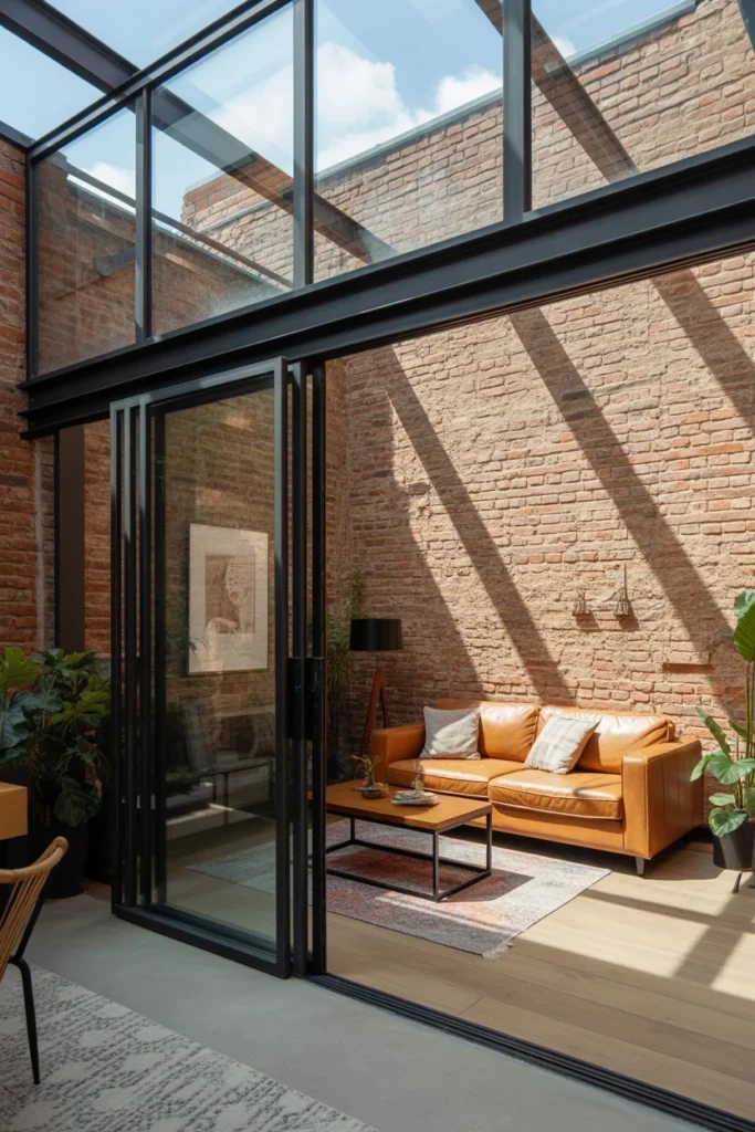 Glass Extension with Exposed Brick