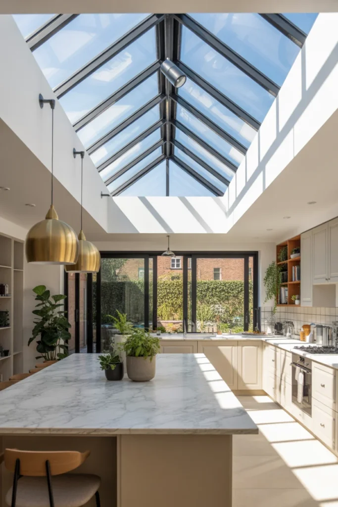 Glass Roof Kitchen Extension