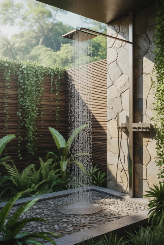 Indoor-Outdoor Shower Experience