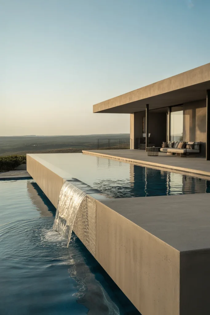 Infinity Edge Concrete Pool