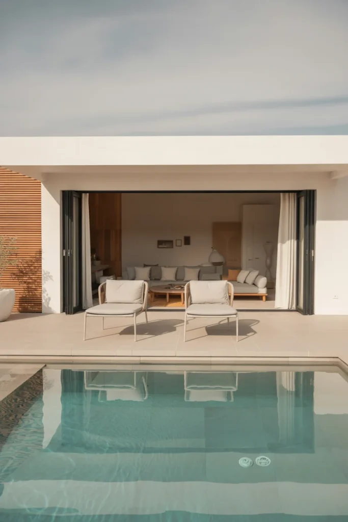 Minimalist Pool House Design