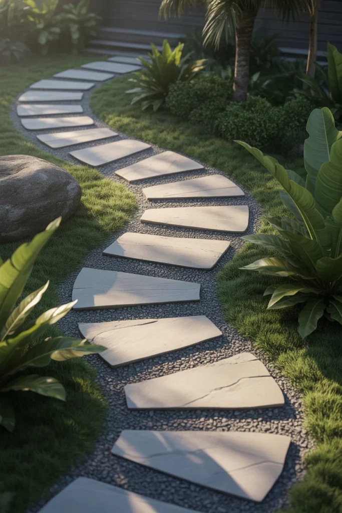 Incorporate Natural Stone Pathways