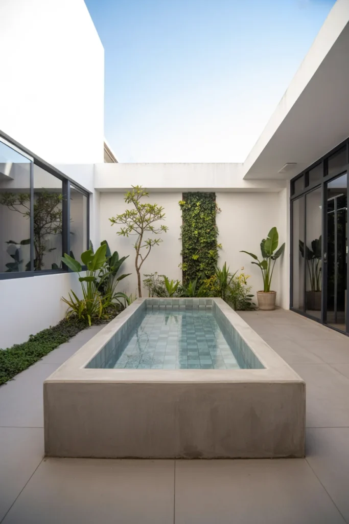 Small Courtyard Concrete Pool