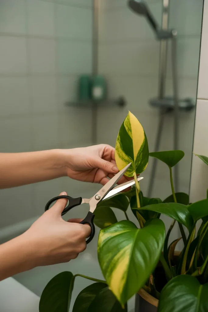 Trim Dead or Yellow Leaves