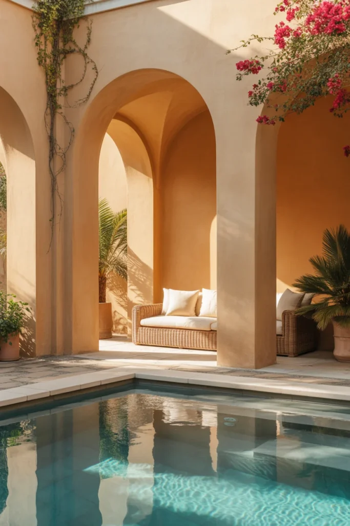 Arched Architecture Pool Area