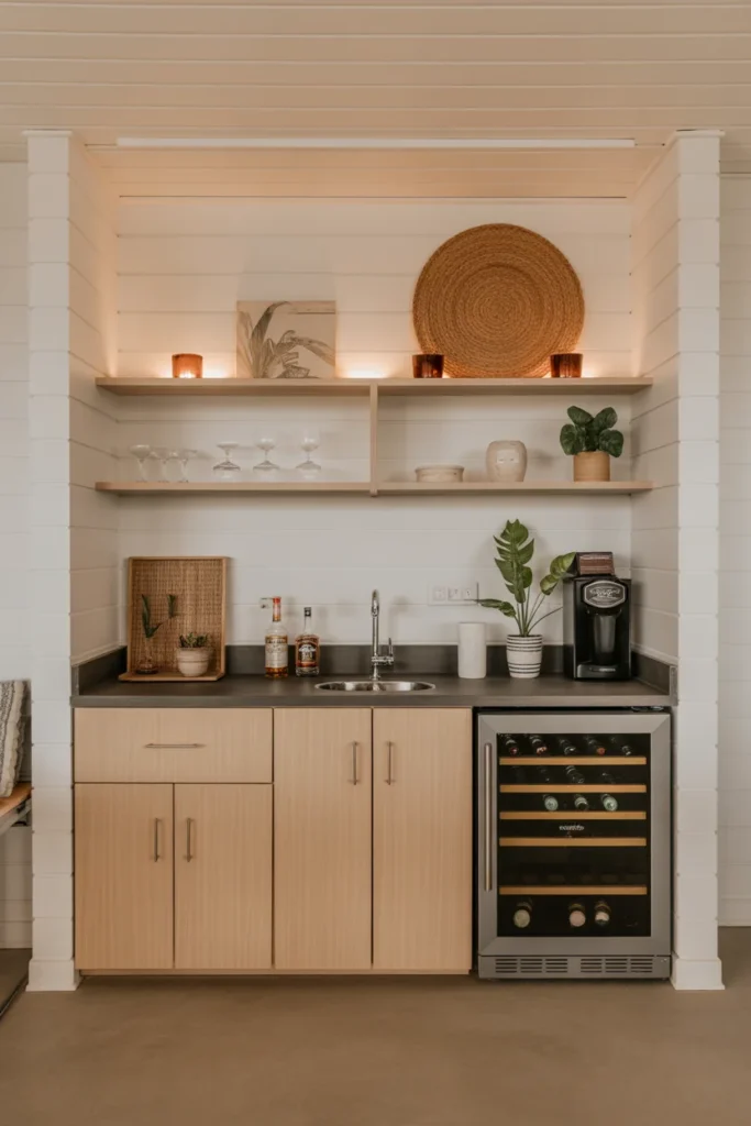 Create a Beach-Inspired Bar Area
