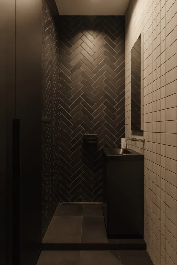 Use Black Tiles with Subtle Patterns