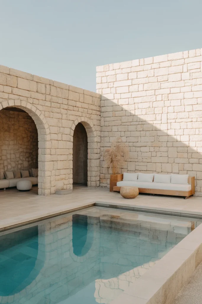 Classic Stone-Framed Pool