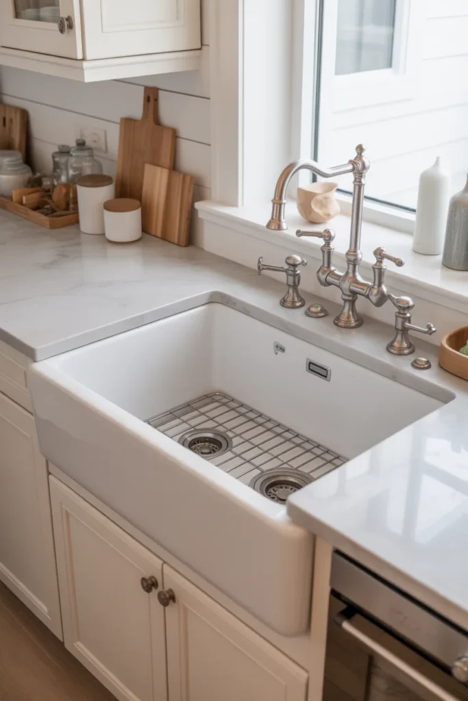 Install a Farmhouse Sink