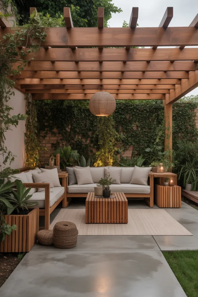 Concrete with Wood Accents