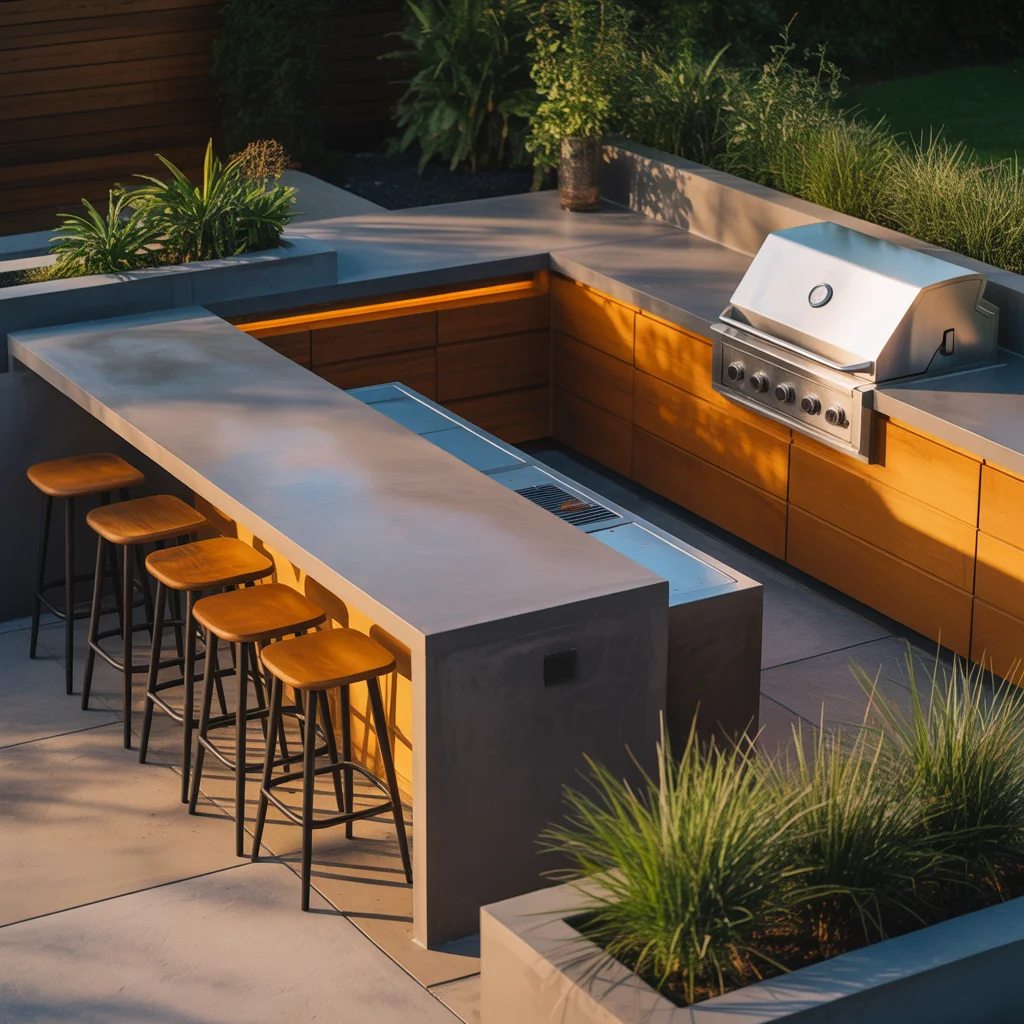 7 Stunning Concrete Outdoor Kitchen Ideas for Modern Backyards
