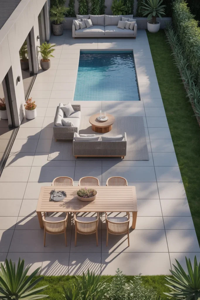 Outdoor Dining Area with Defined Zones