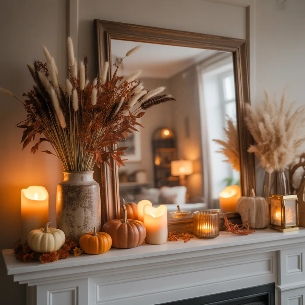 13 Cozy Fall Mantel Decor Ideas for a Warm Autumn Home
