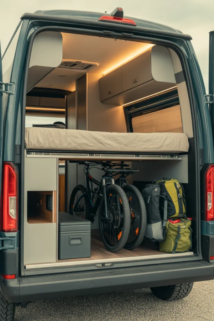 Fixed Bed with Garage Storage