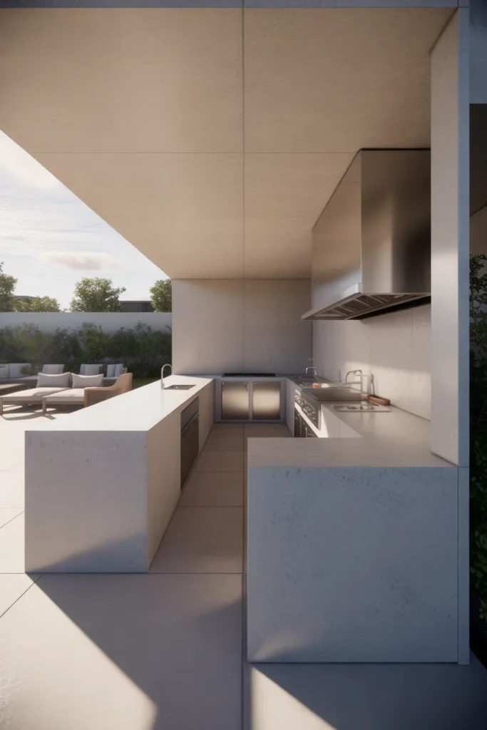 L-Shaped Concrete Layout