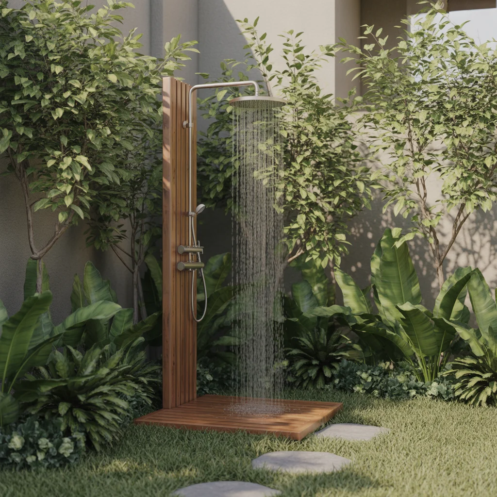 12 Outdoor Shower Ideas for a Cool and Refreshing Backyard Setup