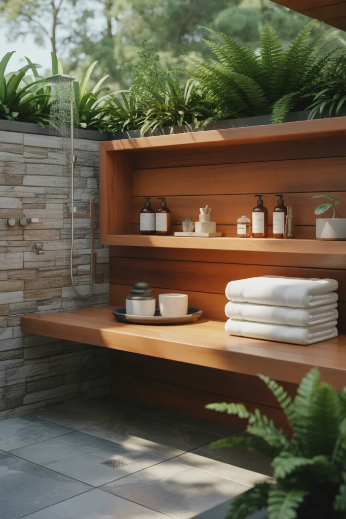 Add a Bench or Small Shelf