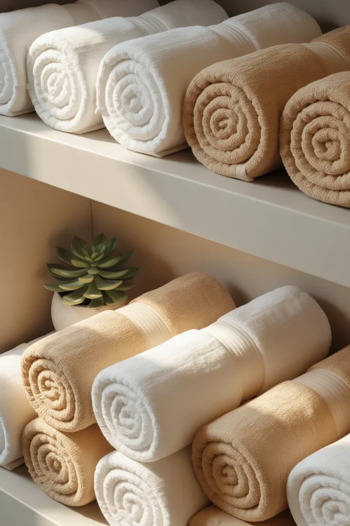 Roll Towels Instead of Folding