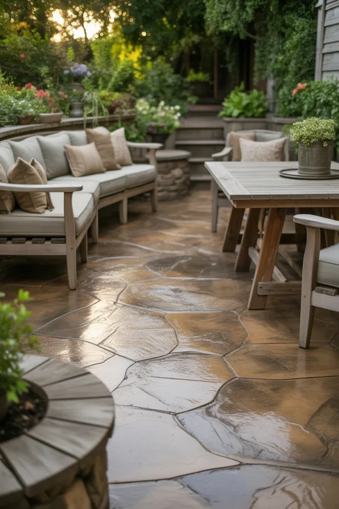Stamped Concrete That Mimics Stone