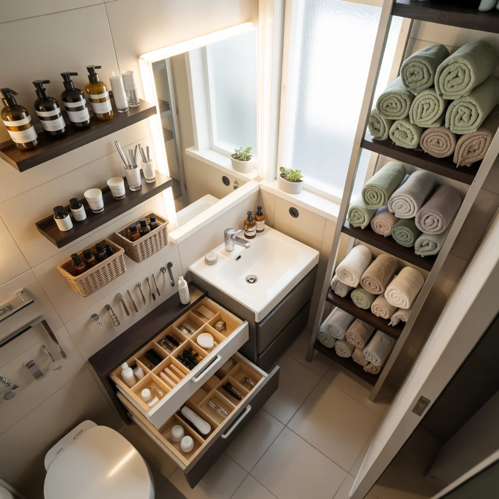 10 Genius Tiny Bathroom Organization Tips for a Clutter-Free Space