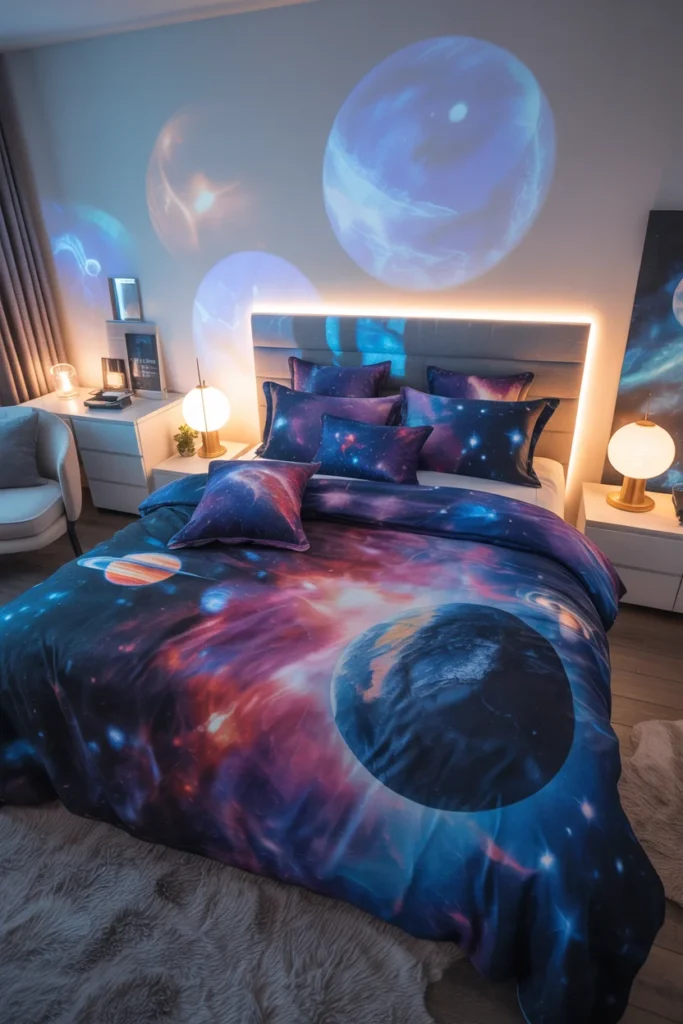 Incorporate Space-Inspired Bedding