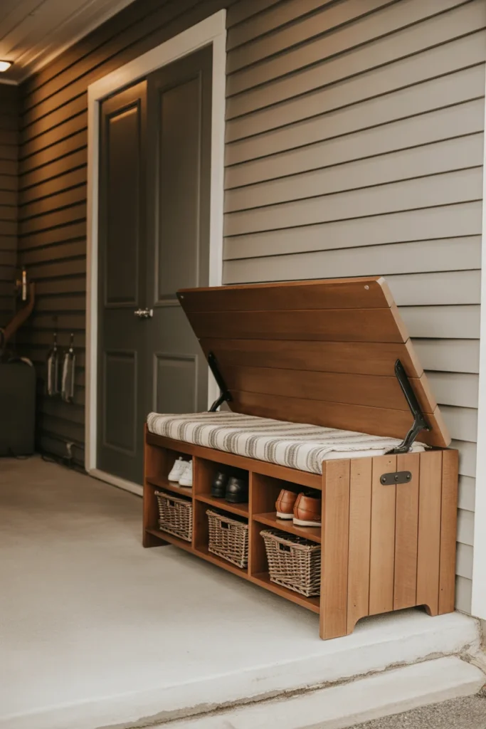 Use a Bench with Hidden Storage