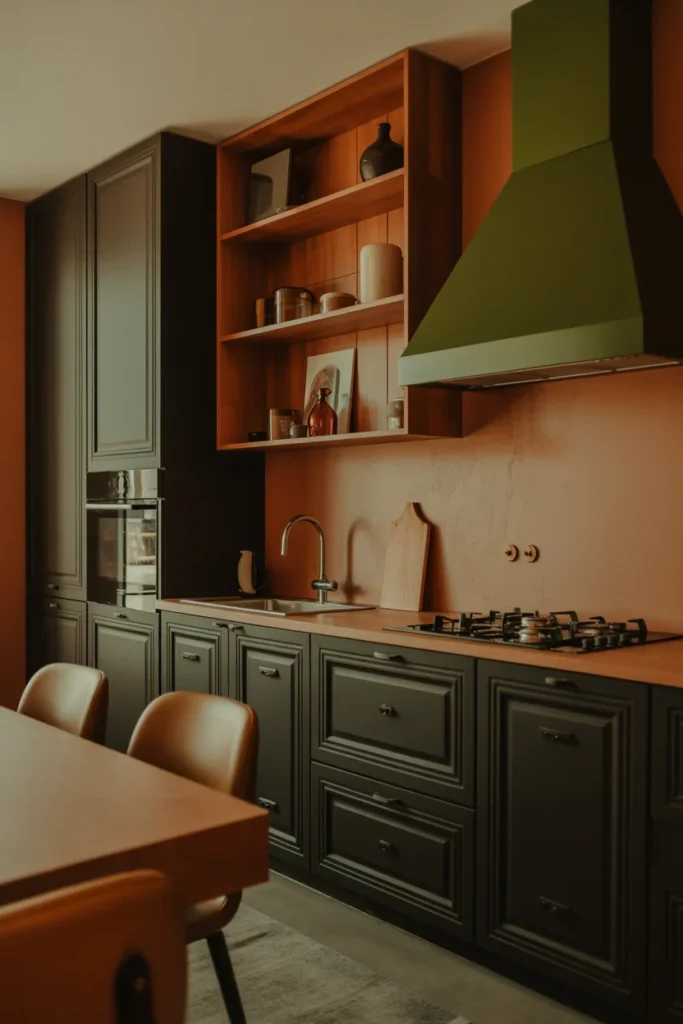 Mix Black with Rich Earth Tones