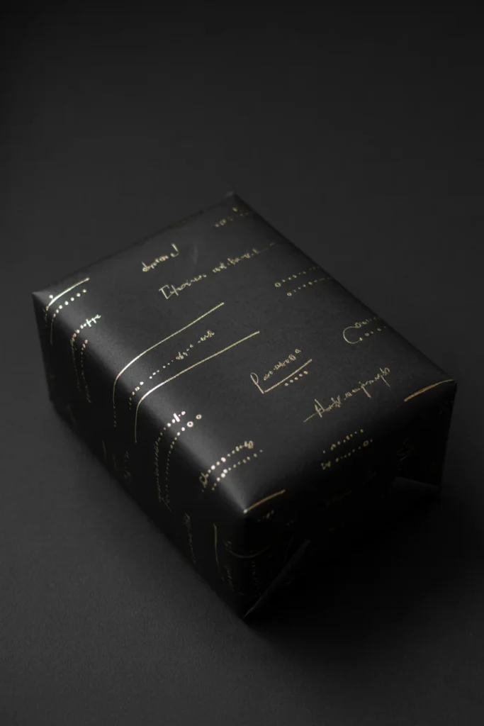 Black Paper with Metallic Ink