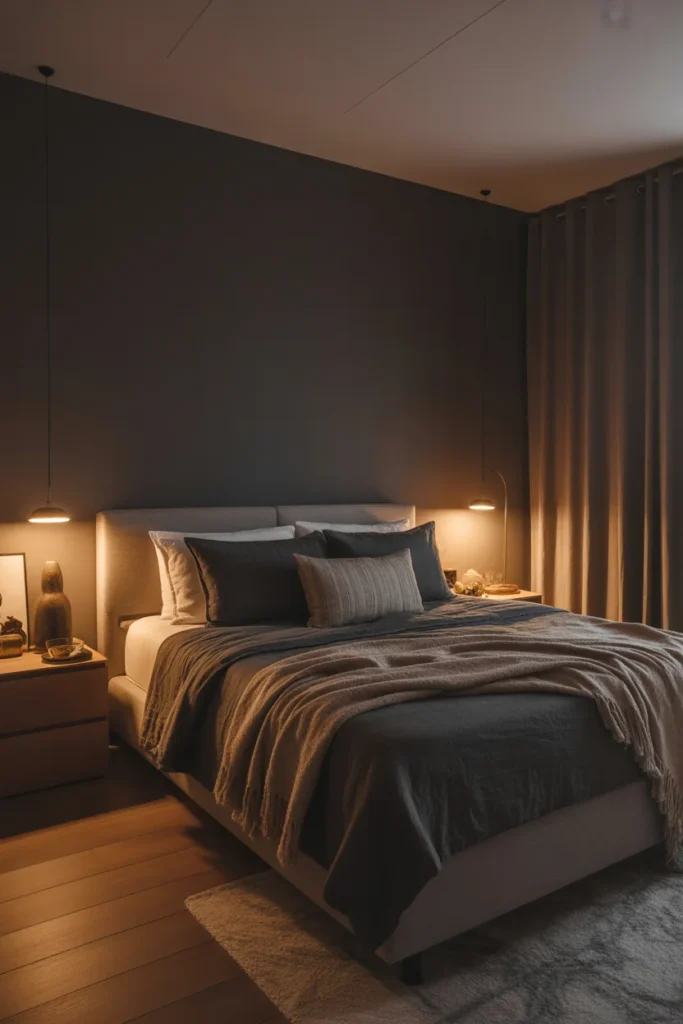 Cozy Apartment Bedrooms with Moody Colors