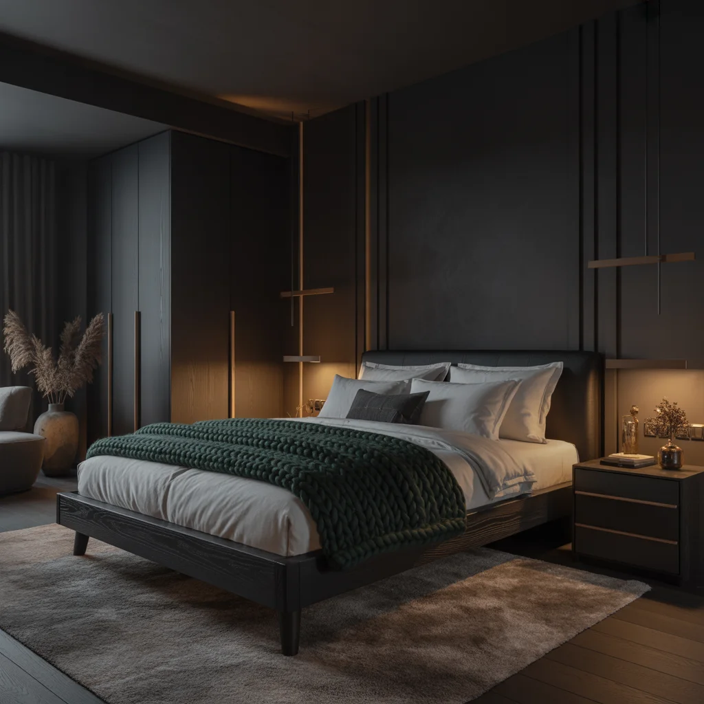 8 Dark Scandinavian Bedroom Ideas That Feel Cozy and Luxe 