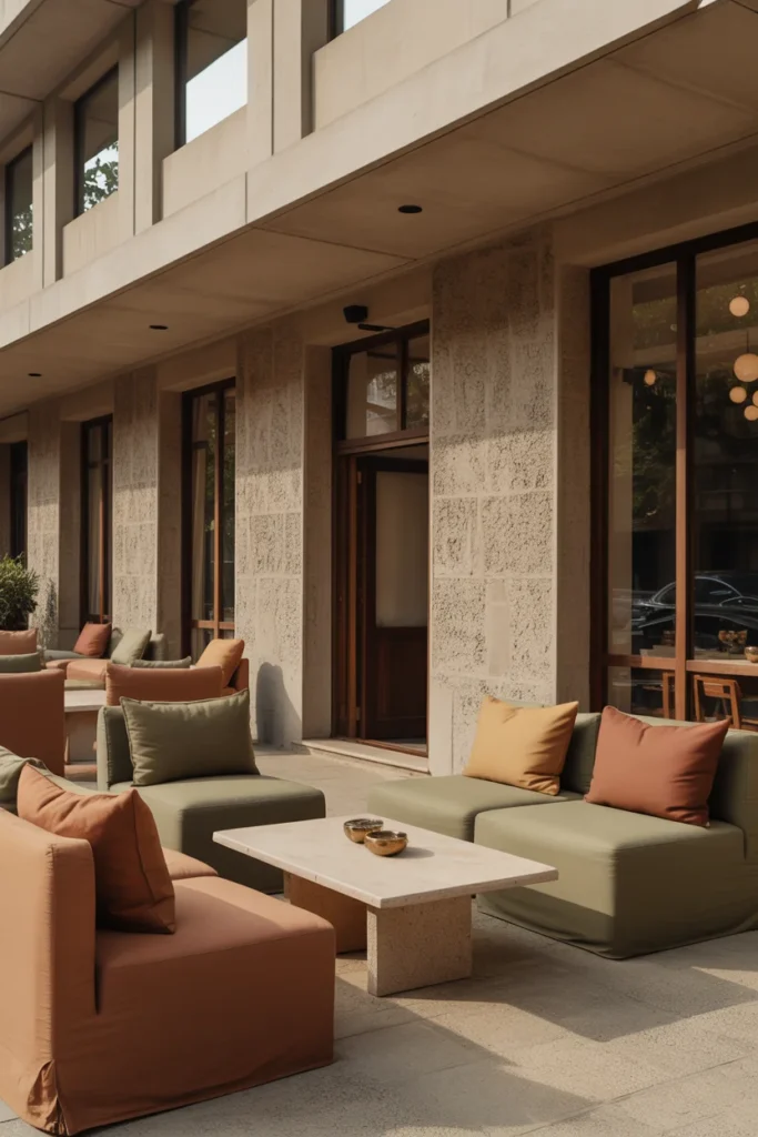 Earth-Toned Outdoor Furniture