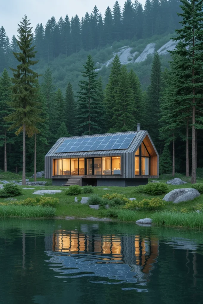 Eco-Friendly Lakeside Cabins