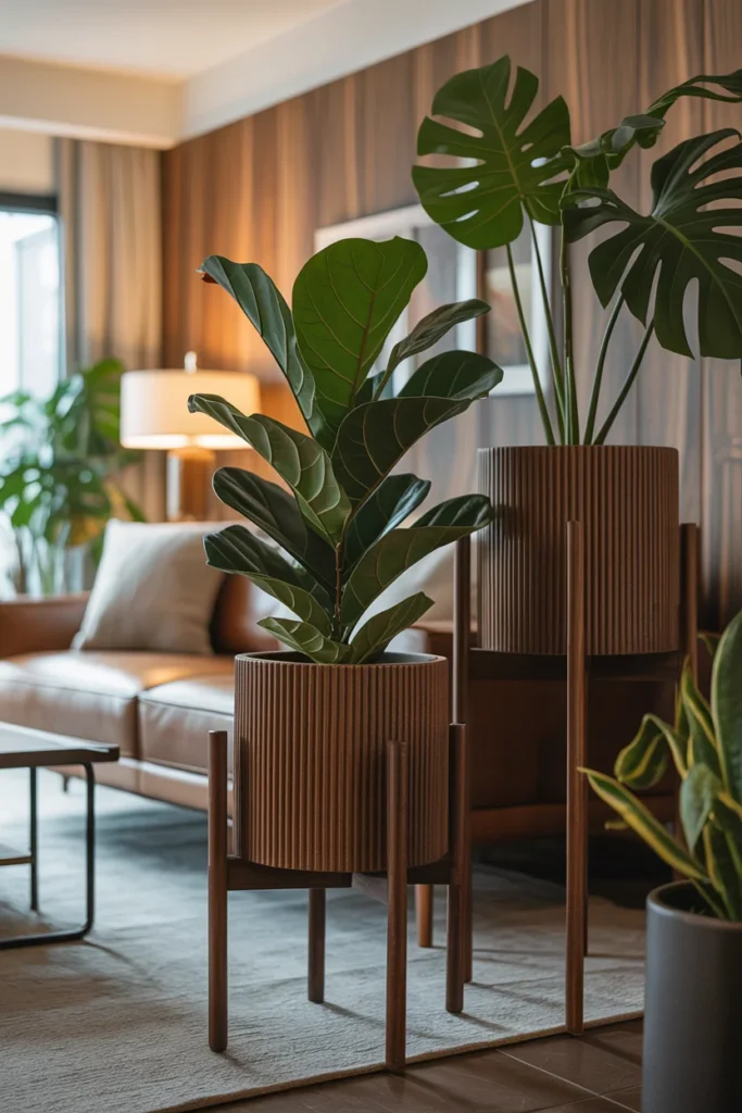 Elevated Wooden Stand Planters