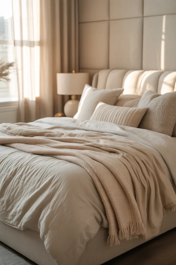 Layer Different Fabrics on the Bed