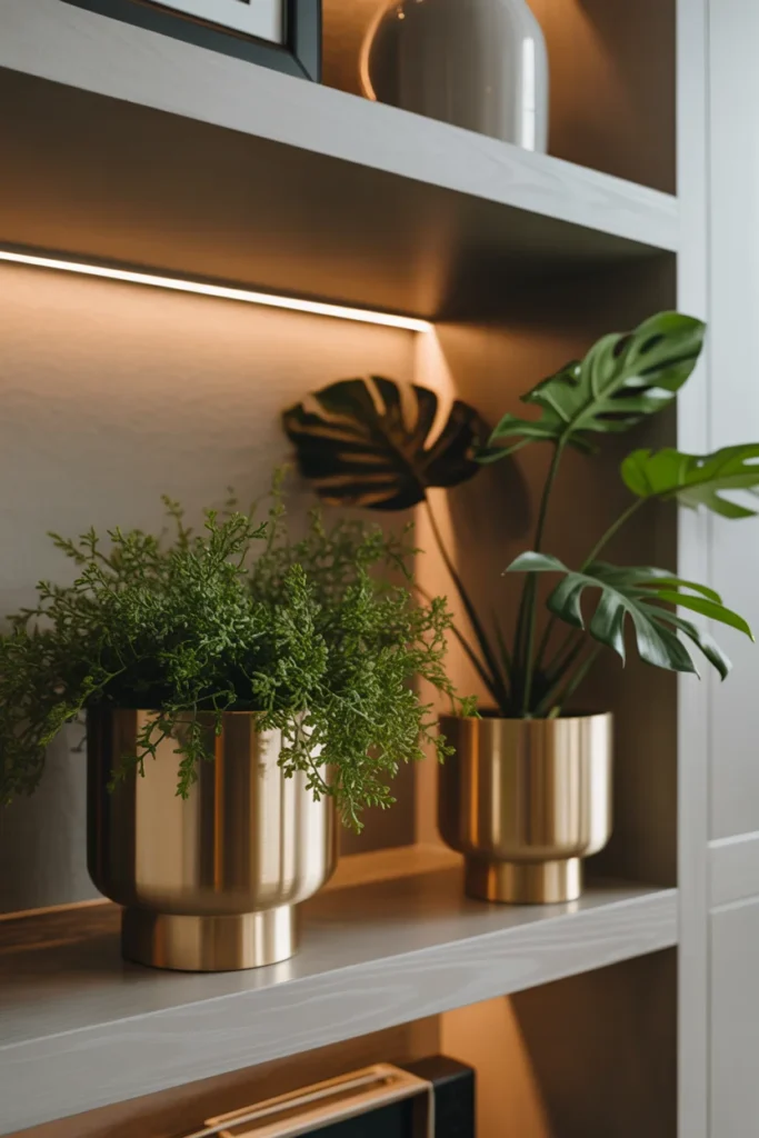 Metallic Accent Planters