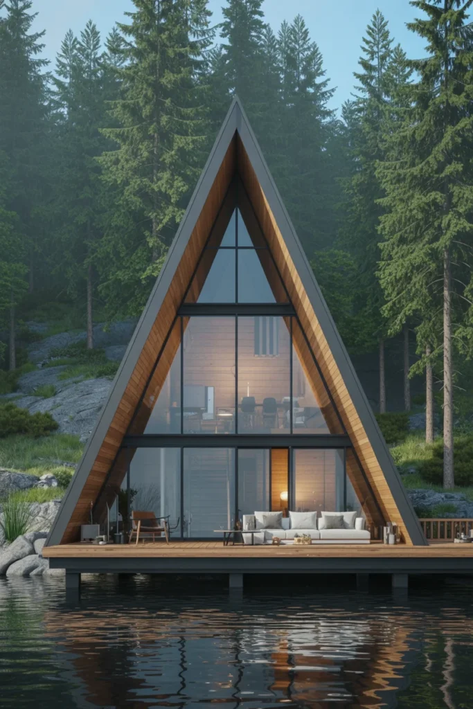 A-Frame Cabins With Modern Interiors