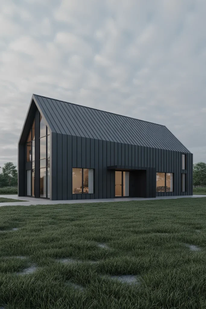 Black Metal Roofing for a Seamless Finish