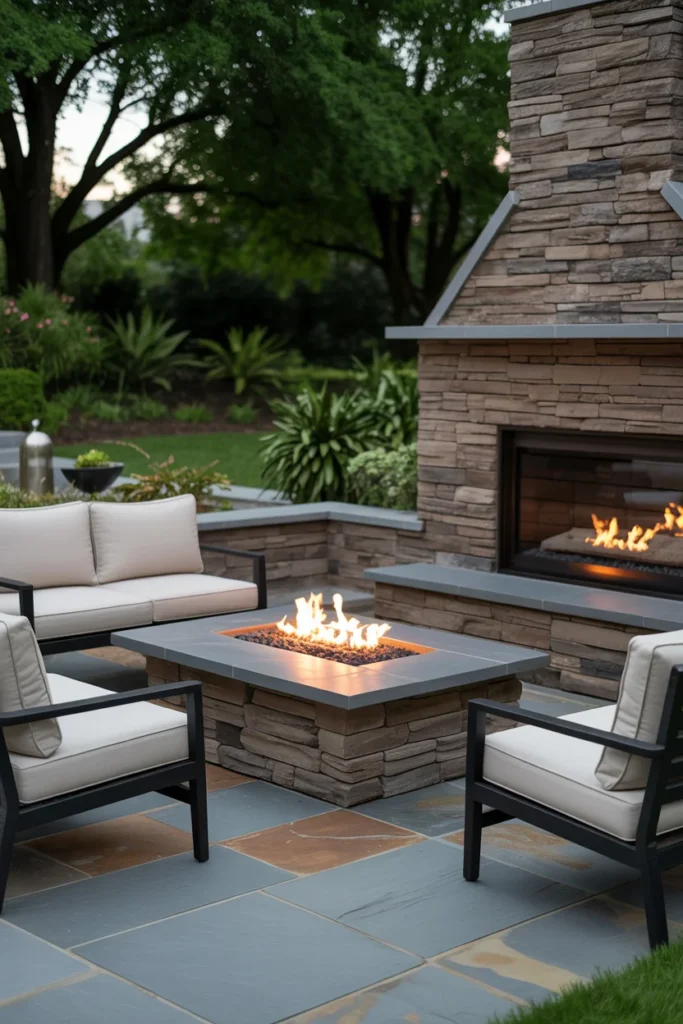 Mix Natural Stone With Modern Furniture