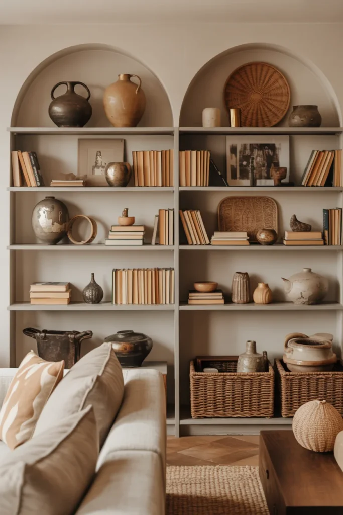 Style Open Shelves With Intentional Imperfection