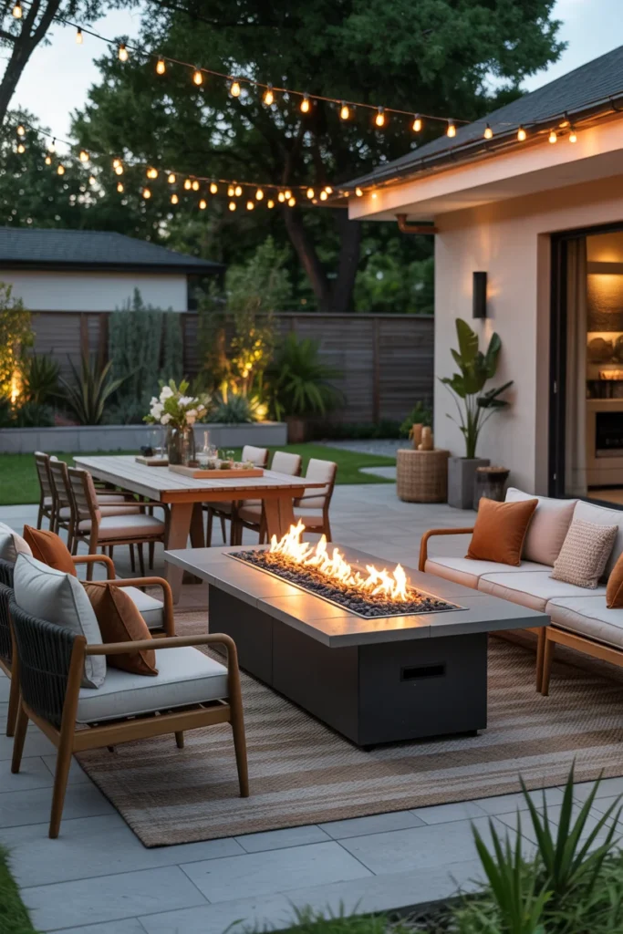 Include a Dining and Fire Pit Combo