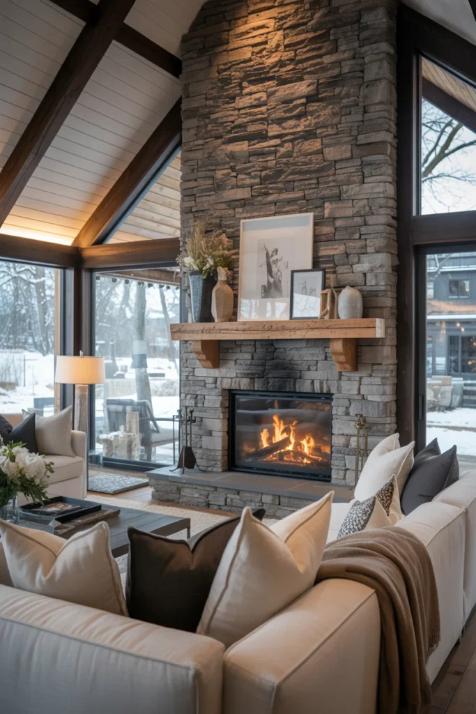 Statement Fireplaces That Feel Inviting