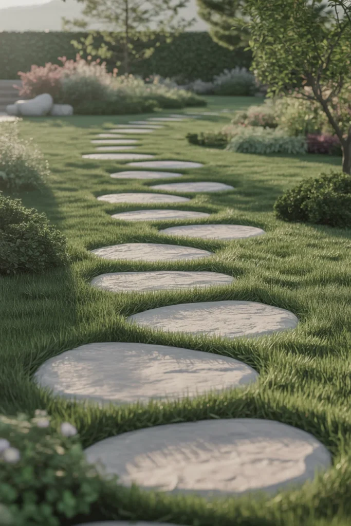 Stepping Stones with Grass Between