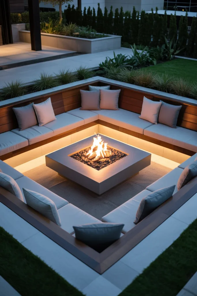 Use a Sunken Fire Pit Layout