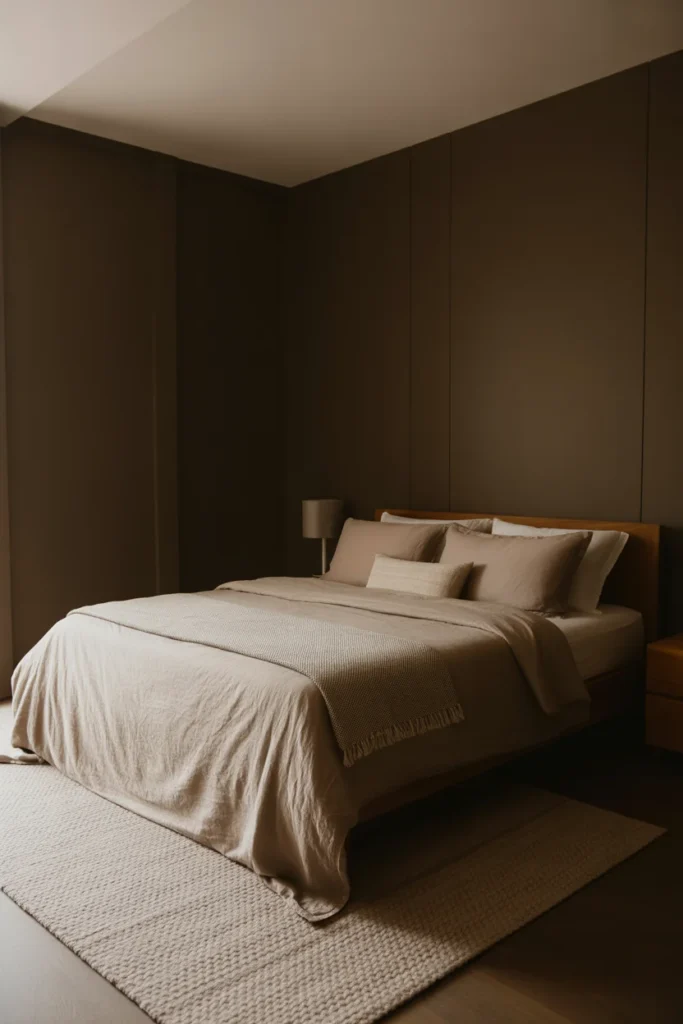 Warm Minimalist Dark Bedrooms