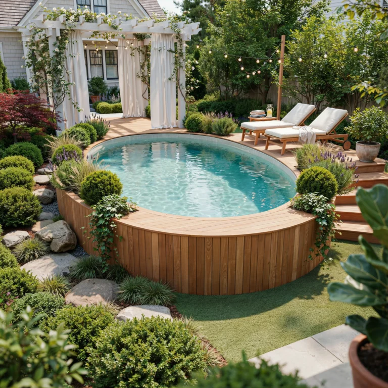 21 Above Ground Pool Deck Ideas That Make Your Pool Look Built-In